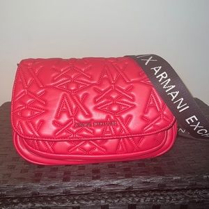 Armani Exchange Red Shoulder/Crossbody Bag